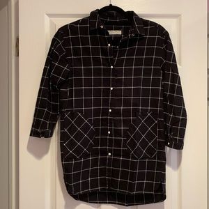 Zara Girls mini dress shirt 9/10 years black